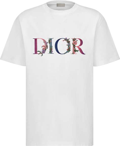 dior flower t shirt white